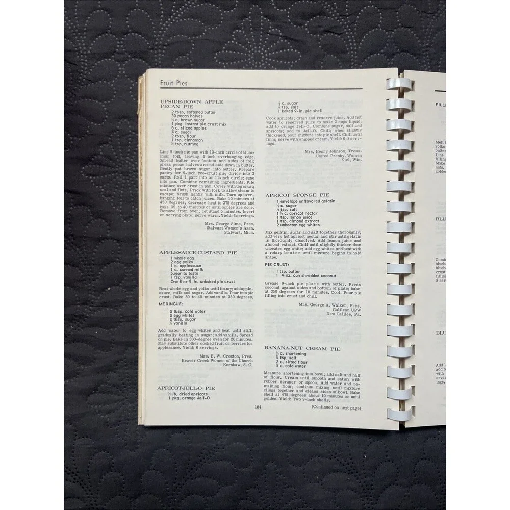 VTG Favorite Recipes Of Presbyterian Women 1968 Desserts W/Party Beverages Home